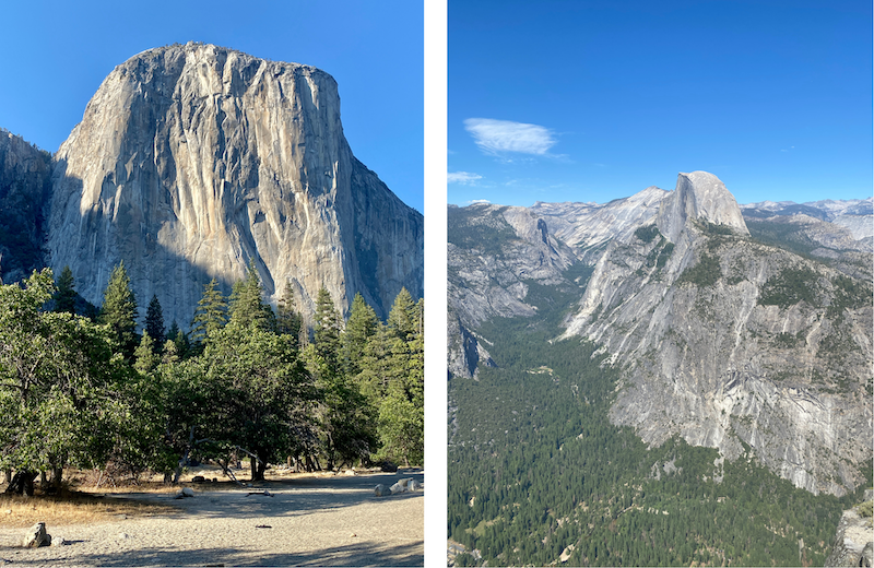 El Capitan et Half Dome à Yosemite